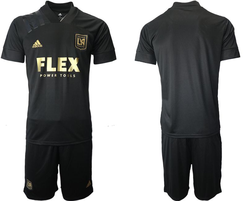 Men 2021-2022 Club Los Angeles FC home black blank Adidas Soccer Jersey
